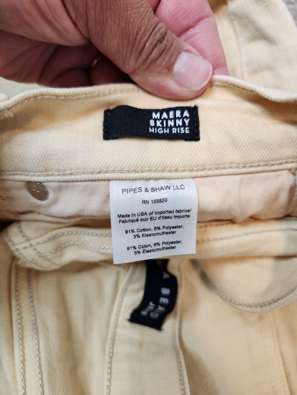 Veronica Beard Maera High Rise Skinny Jean In Mustard Size 28/6 - Picture 4 of 8